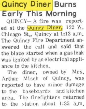 Quincy Diner - Aug 1970 Fire (newer photo)